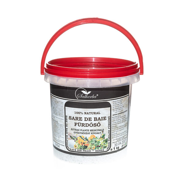 Sare de baie din Praid  cu ulei esențial din plante medicinale 1Kg