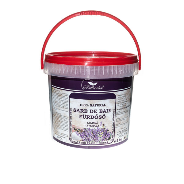 Sare de baie din Praid cu ulei esențial de Lavandă 5Kg