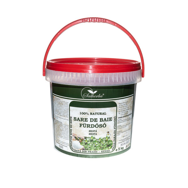 Sare de baie din Praid cu ulei esențial de mentă 5Kg